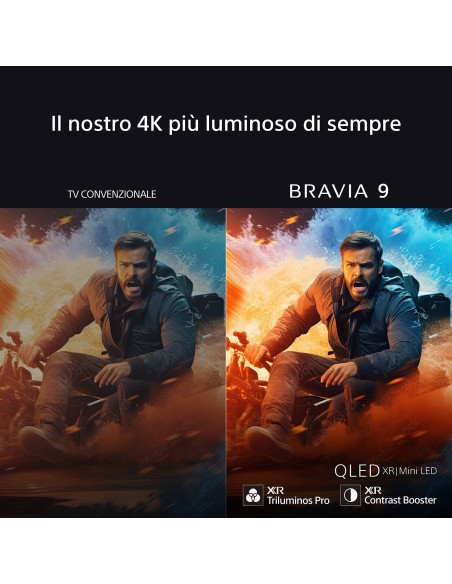 Sony BRAVIA 9 QLED (XR l Mini LED) 75 Pollici 4K HDR Google Smart TV (2024) | Gaming Menu per PlayStation 5, IMAX Enhanced,