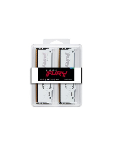 Kingston Technology FURY Beast 64 GB 6000 MT s DDR5 CL36 DIMM (Kit da 2 moduli) White RGB EXPO