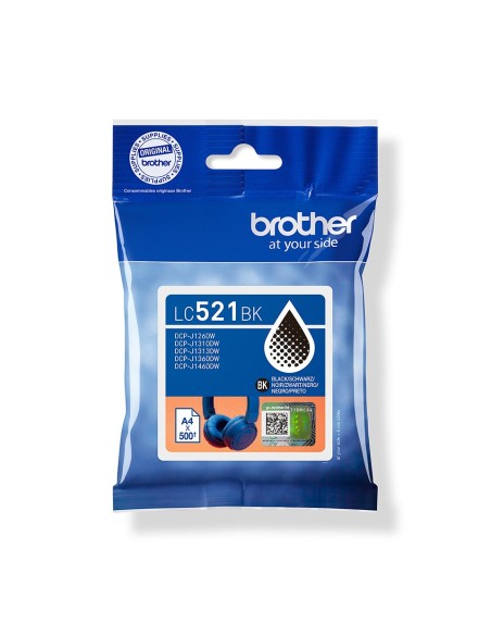 Brother LC521BK cartuccia d'inchiostro 1 pz Originale Nero