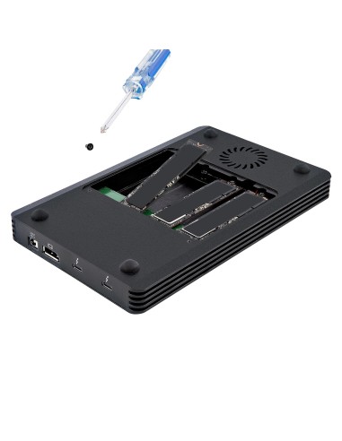 StarTech.com M2E4BTB3 contenitore di unità di archiviazione Box esterno SSD Nero M.2