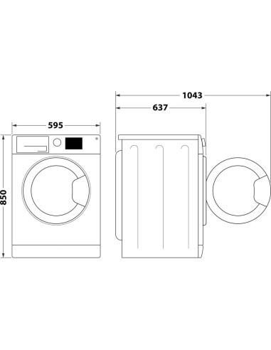 Hotpoint Ariston Ariston Lavatrice NF97WK IT 9Kg Classe A-10% vapore