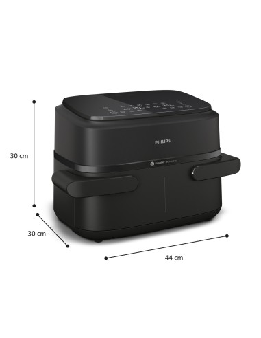 Philips Serie 1000 Airfryer con cestello flexi doppio, friggitrice ad aria da 7.1L, 10 metodi di cottura, App per ricette