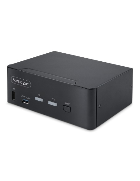 StarTech.com KVM Switch DisplayPort a 2 porte per doppio monitor, 8K 60Hz 4K 144Hz, DP 1.4, 2x USB 10Gbps, 4x USB HID,