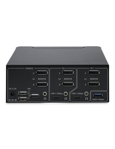 StarTech.com KVM Switch DisplayPort a 2 porte per doppio monitor, 8K 60Hz 4K 144Hz, DP 1.4, 2x USB 10Gbps, 4x USB HID,