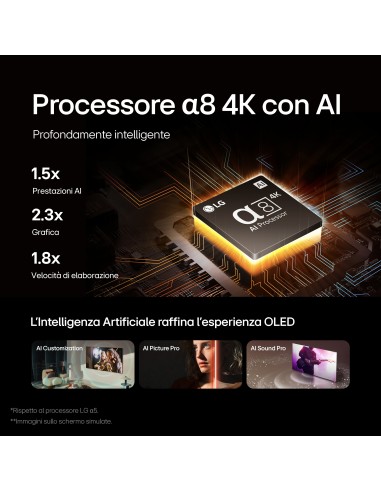 LG OLED B4 AI 48'' Serie OLED48B46LA,TV 4K, 4 HDMI, Dolby Vision, SMART TV 2024