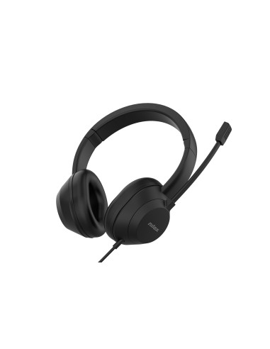 Nilox NXAUSB02 cuffia e auricolare Cuffie Cablato Casco Musica e Chiamate USB tipo A Nero