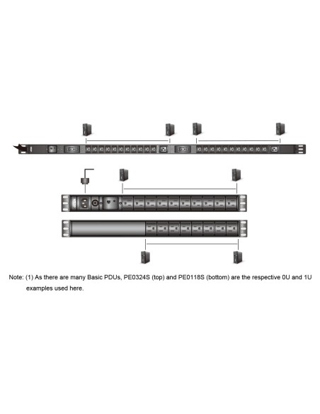 ATEN PDU 0U di base con protezione da sovratensione