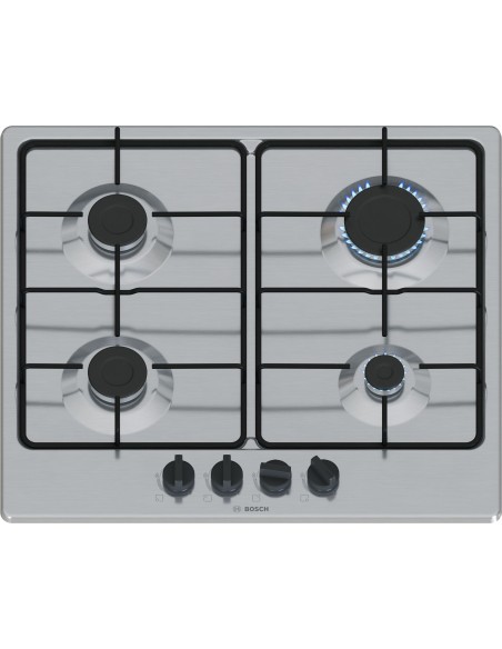 Bosch Serie 4 PGP6B5K85 , Piano cottura a gas, 60 cm, Acciaio inox