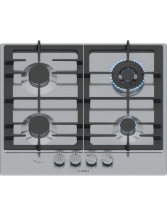 Bosch Serie 6 PCH6A5I90 , Piano cottura a gas, 60 cm, Acciaio inox