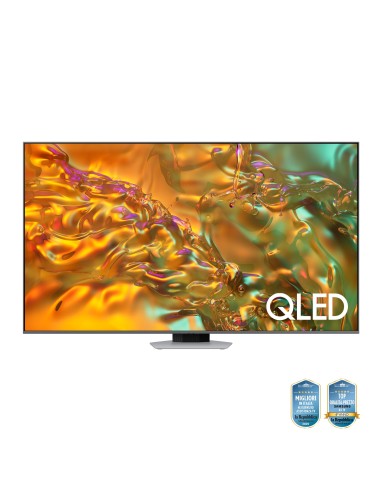 Samsung Q80D TV QLED 4K 65” QE65Q80DATXZT Smart TV Wi-Fi Eclipse Silver 2024, Processore NQ4 AI GEN2, 4K AI Upscaling, Simple
