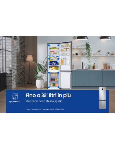 Samsung Frigorifero Combinato EcoFlex AI 2m 390L RB38C674CSA