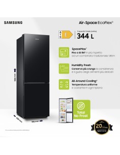Samsung Frigorifero Combinato EcoFlex 1.85m 344L RB33B610EBN 2