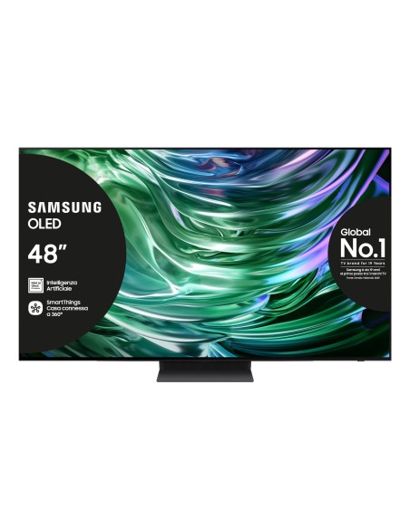 Samsung TV OLED 4K 48” QE48S90DAEXZT Smart TV Wi-Fi Graphite Black 2024, Processore NQ4 AI GEN2, Self-illuminating pixels,