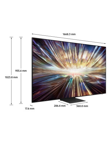 Samsung Smart TV 75” QE75QN800DTXZT Neo QLED 8K Mini LED Graphite Black 2024, Processore NQ8 AI GEN2, 8K AI Upscaling, Infinity