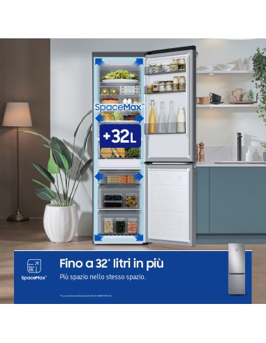 Samsung RB34C775CS9 frigorifero Combinato EcoFlex AI 1.85m 344L Libera installazione con congelatore Wifi 1,85m 344 L con