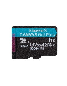 Kingston Technology Scheda microSDXC Canvas Go Plus Gen4 200MB s A2 U3 V30 da 1 TB + adattatore 2