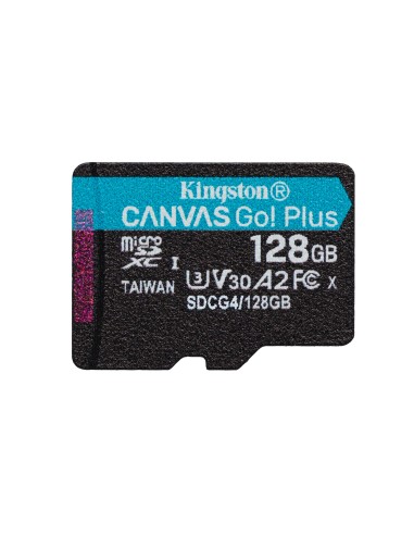 Kingston Technology Scheda microSDXC Canvas Go Plus Gen4 200MB s A2 U3 V30 da 128 GB + adattatore