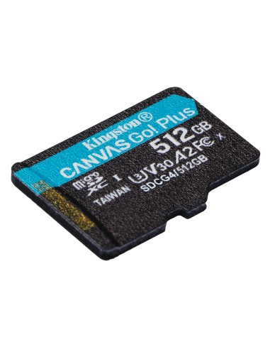 Kingston Technology Scheda microSDXC Canvas Go Plus Gen4 200MB s A2 U3 V30 da 512 GB + adattatore