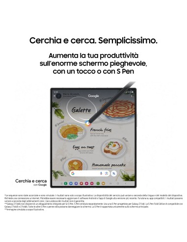 Samsung Galaxy Z Fold6 Smartphone AI, 512GB, RAM 12GB, Display 6,3" 7,6" Dynamic AMOLED 2X, Silver Shadow