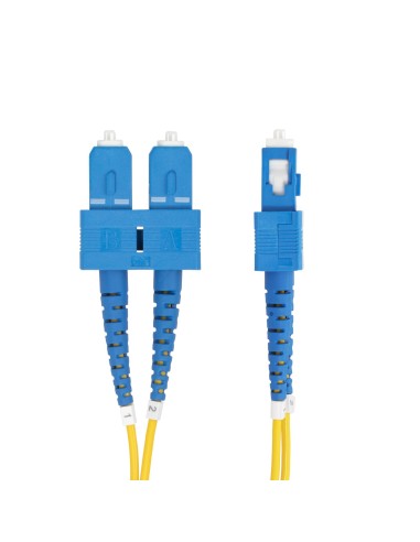 StarTech.com Cavo in fibra ottica duplex monomodale OS2 da SC a SC (UPC) da 2 m, 9 125µm, 40G 100G, Insensibile alla piegatura,