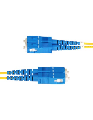 StarTech.com Cavo in fibra ottica duplex monomodale OS2 da LC a SC (UPC) da 15 m, 9 125µm, 100G, Insensibile alla piegatura,