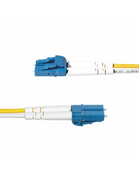 StarTech.com Cavo in fibra ottica duplex monomodale OS2 da LC a LC (UPC) da 2m, 9 125µm, 100G, Insensibile alla piegatura,