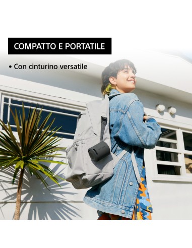 Sony SRS-XB100 - Speaker Wireless Bluetooth, portatile, leggero, compatto, da esterno, da viaggio, resistente IP67 impermeabile
