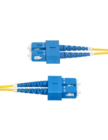 StarTech.com Cavo in fibra ottica duplex monomodale OS2 da SC a SC (UPC) da 10 m, 9 125µm, 40G 100G, Insensibile alla