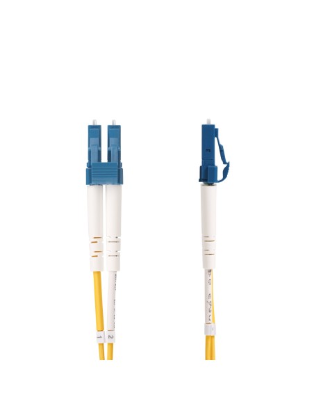 StarTech.com Cavo in fibra ottica duplex monomodale OS2 da LC a SC (UPC) da 10 m, 9 125µm, 100G, Insensibile alla piegatura,