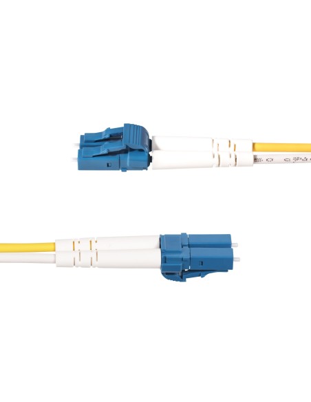 StarTech.com Cavo in fibra ottica duplex monomodale OS2 da LC a SC (UPC) da 25 m, 9 125µm, 100G, Insensibile alla piegatura,