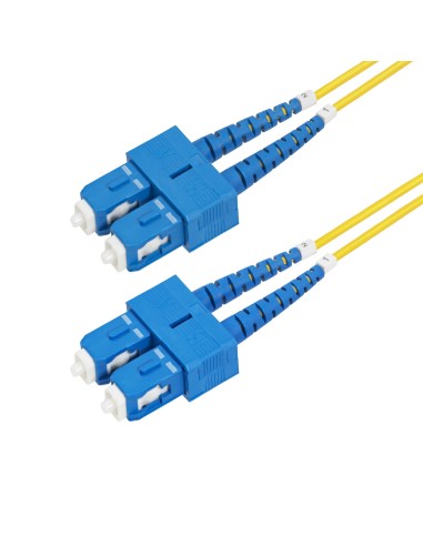 StarTech.com Cavo in fibra ottica duplex monomodale OS2 da SC a SC (UPC) da 3m, 9 125µm, 40G 100G, Insensibile alla piegatura,