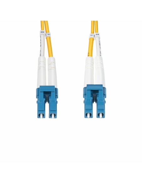 StarTech.com Cavo in fibra ottica duplex monomodale OS2 da LC a LC (UPC) da 50m, 9 125µm, 100G, Insensibile alla piegatura,