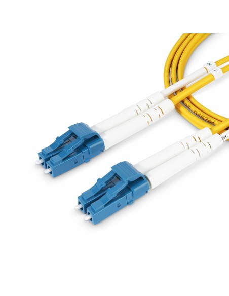 StarTech.com Cavo in fibra ottica duplex monomodale OS2 da LC a LC (UPC) da 50m, 9 125µm, 100G, Insensibile alla piegatura,