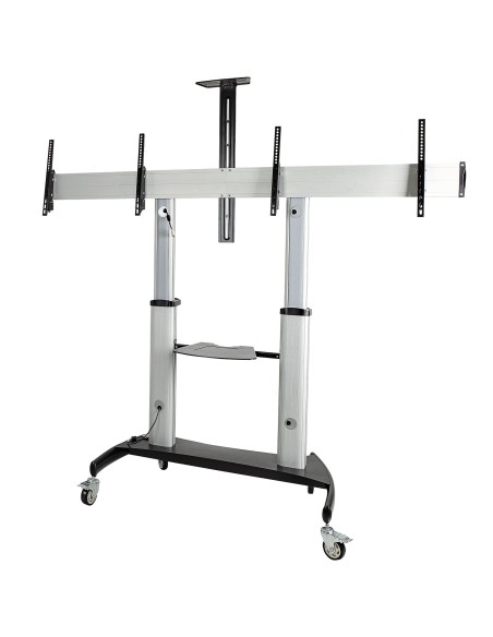 StarTech.com STNDMTVDUO Supporto TV a parete 152,4 cm (60") Nero, Argento