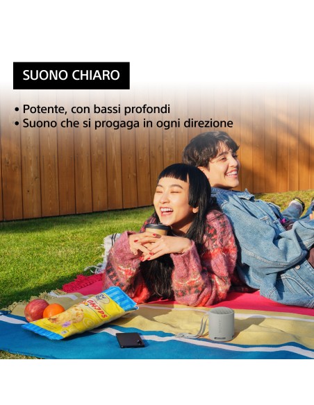 Sony SRS-XB100 - Speaker Wireless Bluetooth, portatile, leggero, compatto, da esterno, da viaggio, resistente IP67 impermeabile