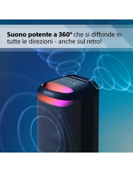 Sony SRS-XV800 - Altoparlante wireless per feste con potente audio a 360° e MEGA BASS - 25 ore di durata della batteria,