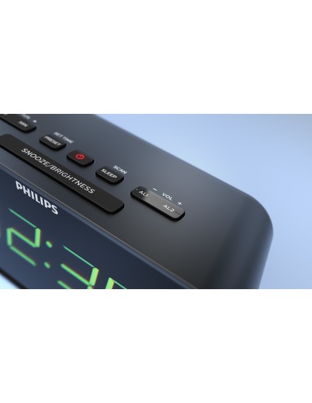 Philips TAR3306 12 sveglia Sveglia digitale Nero