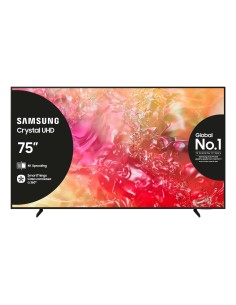Samsung TV Crystal UHD 4K 75” UE75DU7170UXZT Smart TV Wi-Fi Black 2024, Processore Crystal 4K, 4K Upscaling, Slim Look Design,