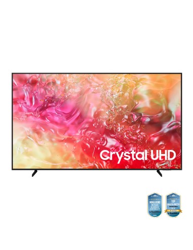 Samsung TV Crystal UHD 4K 75” UE75DU7170UXZT Smart TV Wi-Fi Black 2024, Processore Crystal 4K, 4K Upscaling, Slim Look Design,