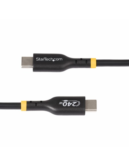 StarTech.com Cavo di Ricarica USB-C da 2m, cavo USB-C certificato USB-IF, 240W PD EPR, cavo trasferimento dati USB 2.0 Tipo-C