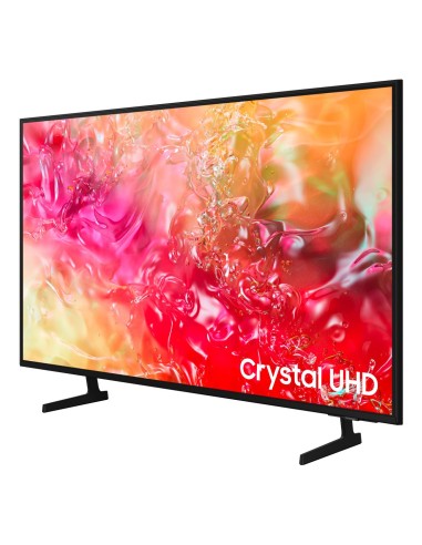 Samsung TV Crystal UHD 4K 55” UE55DU7170UXZT Smart TV Wi-Fi Black 2024, Processore Crystal 4K, 4K Upscaling, Slim Look Design,
