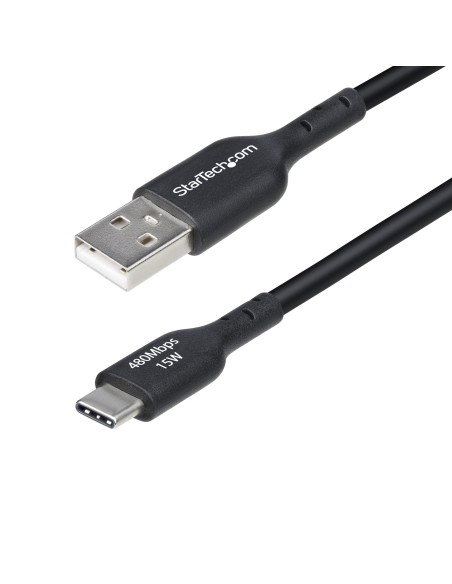 StarTech.com Cavo di Ricarica USB-A a USB-C da 3m - Cavetto di Carica Rapida USB-A a Type-C da 3A, Cavo per Trasferimento Dati