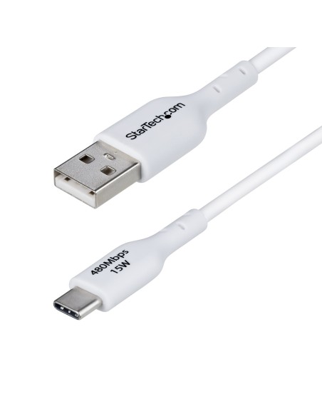StarTech.com Cavo di ricarica da USB-A a USB-C da 1 m, carica e sincronizzazione, 3A, USB 2.0, rivestimento in TPE - Cavo di