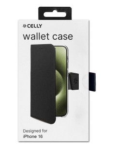 Celly WALLY1078 custodia per cellulare 15,5 cm (6.1") Custodia a borsellino Nero 2