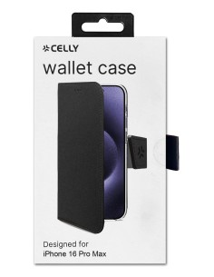Celly WALLY1081 custodia per cellulare 17,5 cm (6.9") Custodia a borsellino Nero 2