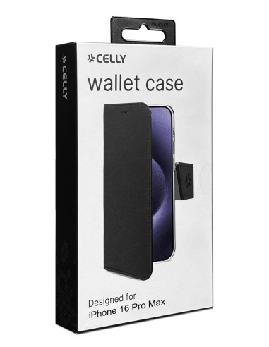 Celly WALLY1081 custodia per cellulare 17,5 cm (6.9") Custodia a borsellino Nero
