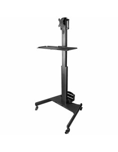 StarTech.com Scrivania sit stand - Postazione di lavoro mobile con supporto per monitor, CPU PC, ripiano per tastiera -
