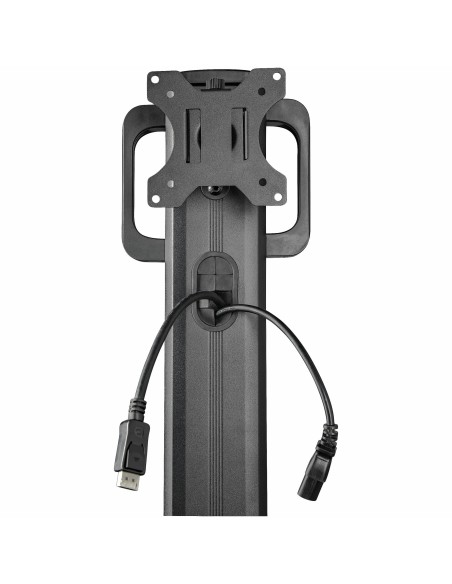 StarTech.com Scrivania sit stand - Postazione di lavoro mobile con supporto per monitor, CPU PC, ripiano per tastiera -