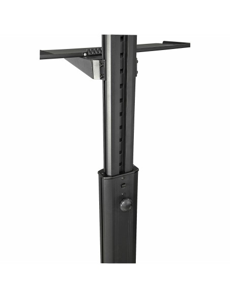 StarTech.com Scrivania sit stand - Postazione di lavoro mobile con supporto per monitor, CPU PC, ripiano per tastiera -