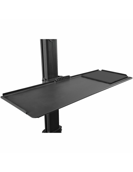 StarTech.com Scrivania sit stand - Postazione di lavoro mobile con supporto per monitor, CPU PC, ripiano per tastiera -
